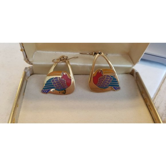Laurel Burch Tucan Bird Earrings - Picture 1 of 2